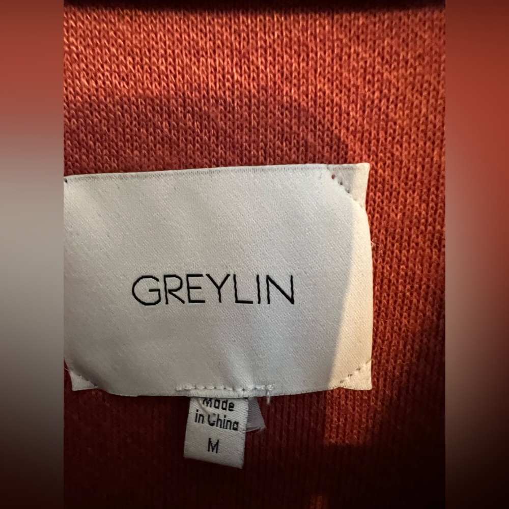 #729 Anthropologie Greylin Red Teddy Jacket Medium - Picture 8 of 8